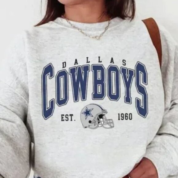 Dallas Cowboys Football Sweatshirt, Dallas Cowboys Football Shirt tee - Picture 2 of 2